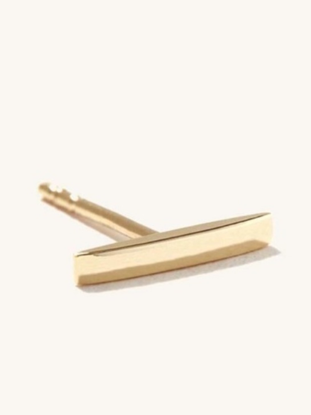 Mejuri Single Bar Stud in 14k Solid Yellow Gold
